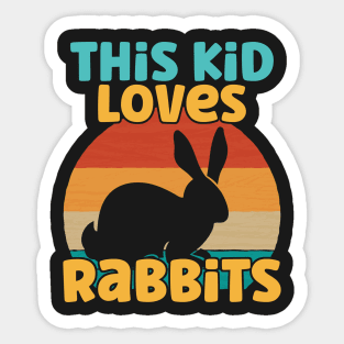 Kids This Kid Loves Rabbits - Rabbit lover print Sticker